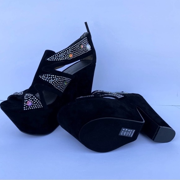 Vintage Michael Antonio Studio Rhinestone Cutout Platforms - Picture 3 of 4